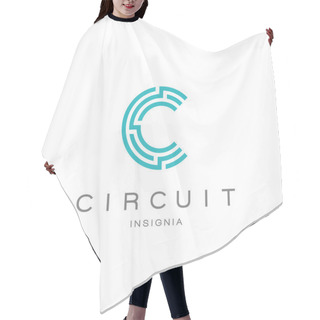 Personality  Circuit Board Lines Style Hair Cutting Cape