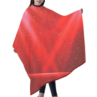 Personality  Vector  Illustration Abstract Magic Red Light Background Hair Cutting Cape