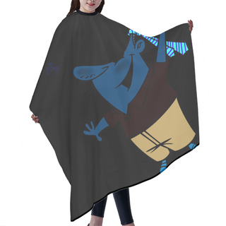 Personality  Cartoon Trash Toss Hair Cutting Cape