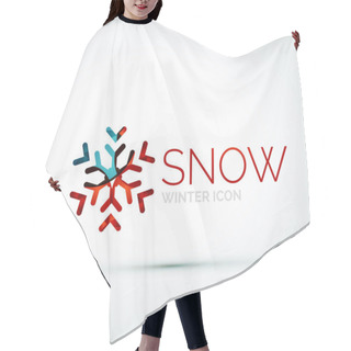 Personality  Christmas Snowflake Company Logo Design Hair Cutting Cape