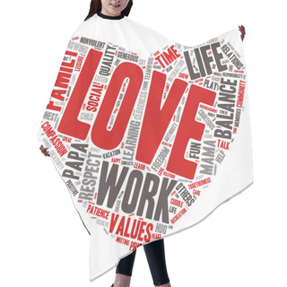 Personality  Word Cloud - Family Values, Love - Heart Shape Hair Cutting Cape