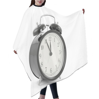 Personality  Black Old Style Alarm Clock With Clipping Path Hair Cutting Cape