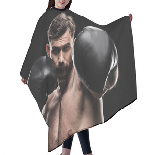Personality  Sportsman In Boxing Gloves Hair Cutting Cape