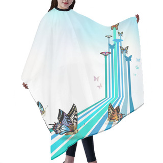 Personality  Background With Butterflies Hair Cutting Cape