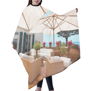 Personality  Beautiful Terrace With Sea View Hair Cutting Cape