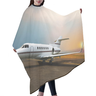 Personality  Private Jet Airplane Parking At The Airport. Hair Cutting Cape