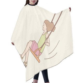 Personality  Happy Childhood, Summer Activities Concept. Hair Cutting Cape
