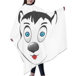 Personality  Dog Face. Vector Illustration. Hair Cutting Cape