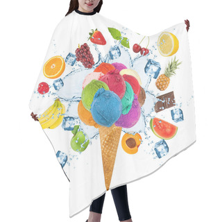 Personality  Ice Cream Concept Hair Cutting Cape