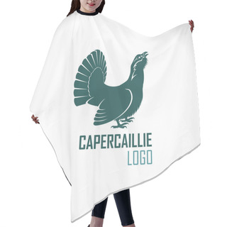 Personality  Western Capercaillie, Wood Grouse, Male Bird - Vector Logo Emblem Hair Cutting Cape