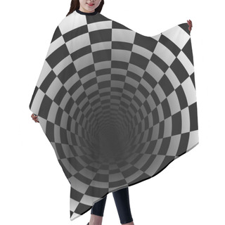 Personality  Checkerboard Background With Perspective Effect Hair Cutting Cape