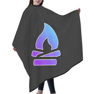 Personality  Bonfire Blue Gradient Vector Icon Hair Cutting Cape