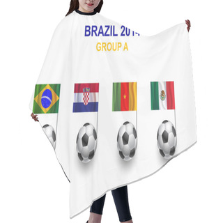 Personality  Football Soccer Championship Brazil 2014 Group A Soccer Balls With Country Flag Hair Cutting Cape