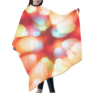 Personality  Christmas Background With Colourful Bokeh And Bright Lights  Hair Cutting Cape