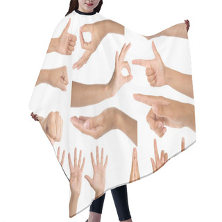 Personality  Woman Hand Gestures Hair Cutting Cape
