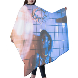 Personality  Girl On Disco Party  Hair Cutting Cape