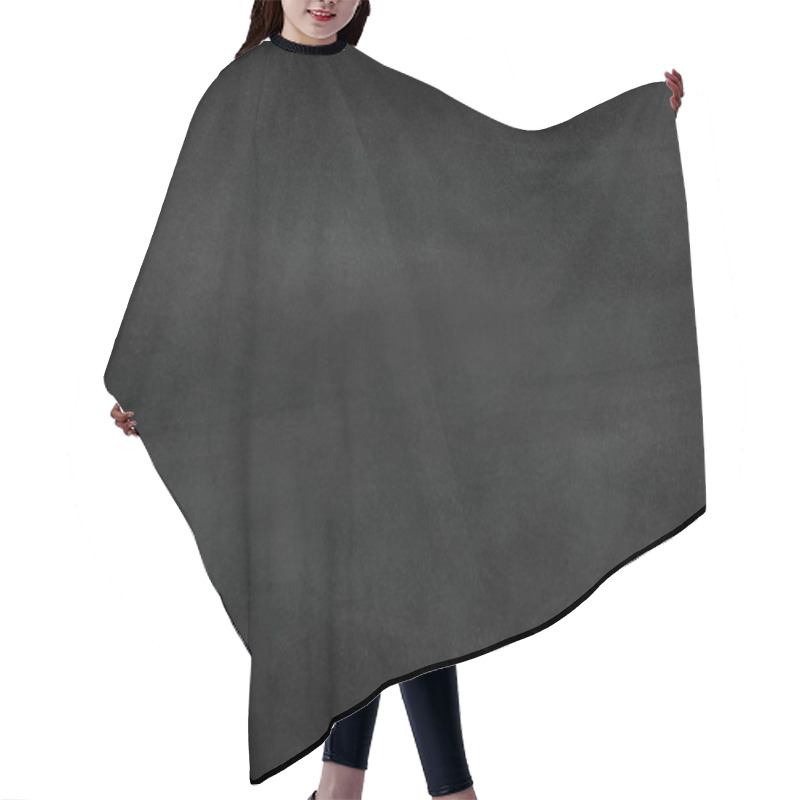 Personality  Chalkboard black background  hair cutting cape