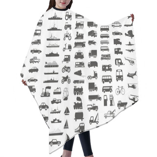 Personality  Vector Collection Of Various Vehicles Hair Cutting Cape