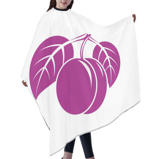 Personality  Plums With Green Leaves Hair Cutting Cape