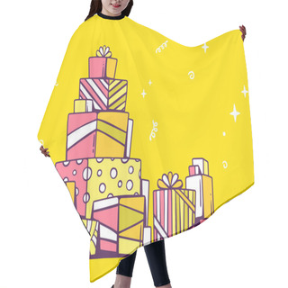 Personality  Large Pile Of Gifts Hair Cutting Cape