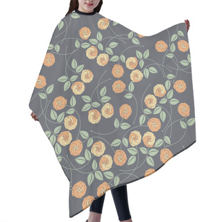 Personality  Stylish Seamless Pattern With Orange Roses Hair Cutting Cape