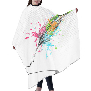Personality  Abstract Feather Hair Cutting Cape