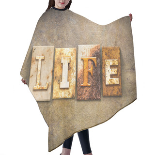 Personality  Life Concept Letterpress Leather Theme Hair Cutting Cape