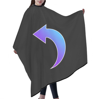 Personality  Back Arrow Blue Gradient Vector Icon Hair Cutting Cape