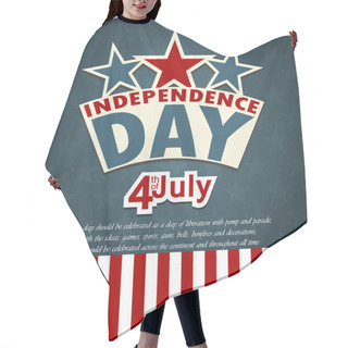 Personality  USA Independence Day Banner With US Flag. Vector Illustration Hair Cutting Cape