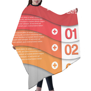 Personality  Vector Orange Background With Numbers. Hair Cutting Cape