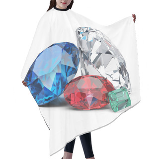Personality  Diamond, Sapphire, Ruby And Emerald Hair Cutting Cape