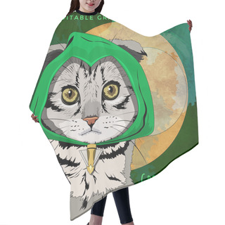 Personality  Cats Superheroes. Green Arrow Hair Cutting Cape