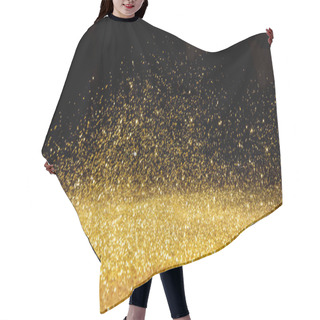 Personality  Golden, Shining Powder Scattered Over The Dark Background Hair Cutting Cape