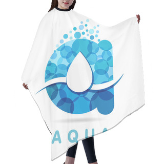 Personality  Aqua Drop A Letter Logo Hair Cutting Cape