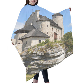 Personality  The Royal Castle Bobolice, One Of The Most Beautiful Fortresses On The Eagles Nests Trail In Poland. Hair Cutting Cape