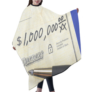 Personality  Write A Check Of One Million Dollars Concept Of Wealth Hair Cutting Cape