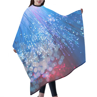Personality  Fiber Optic Showing Data Or Internet Communication Concept Hair Cutting Cape
