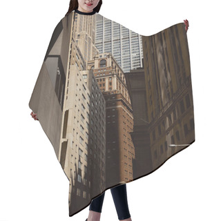 Personality  Tall Buildings And Modern Skyscrapers In New York City, Contemporary Architecture Of Metropolis Hair Cutting Cape