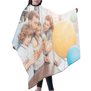 Personality  Family Making Solar System Model Hair Cutting Cape
