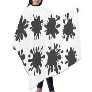 Personality  Set Of Hand Drawn Ink Splashes Hair Cutting Cape