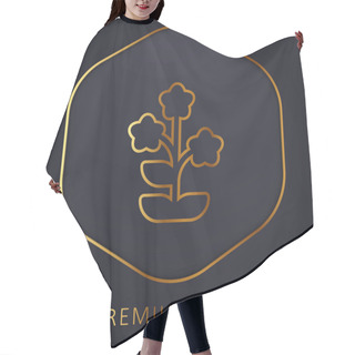 Personality  Alpine Forget Me Not Golden Line Premium Logo Or Icon Hair Cutting Cape