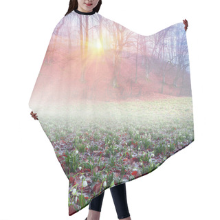 Personality  Spring Flowers Snowdrops Hair Cutting Cape