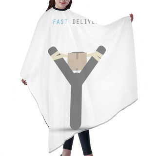 Personality  Cardboard Box With A Slingshot Hair Cutting Cape