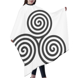 Personality  Triskelion Symbol Icon Illustration Hair Cutting Cape