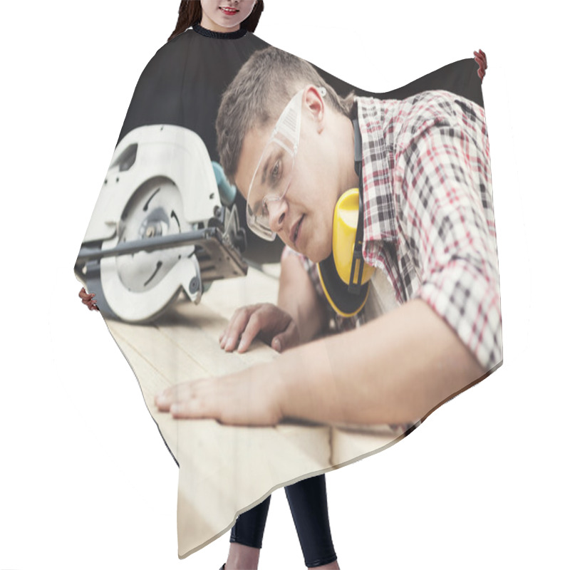 Personality  Carpenter Working Hair Cutting Cape
