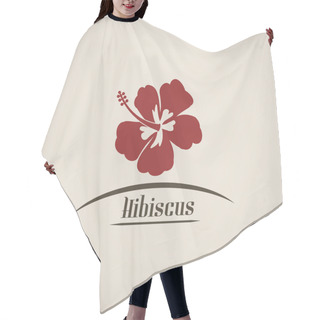 Personality  Hibiscus Flower Retro Poster Hair Cutting Cape