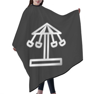 Personality  Amusement Park Silver Plated Metallic Icon Hair Cutting Cape