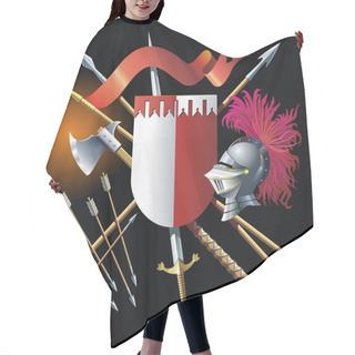 Personality  Heraldic Background Hair Cutting Cape