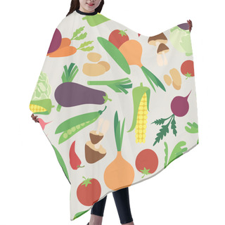 Personality  Vegetable Seamless Hair Cutting Cape