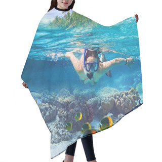 Personality  Snorkeling In The Tropical Water Hair Cutting Cape